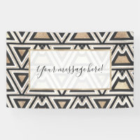 Triangle géométrique Noir Rétro Blanc