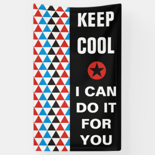 Banderoles Triangles motif - rouge noir bleu + votre dos.