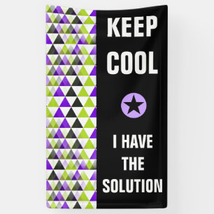 Banderoles Triangles sans couture motif - vert noir violet