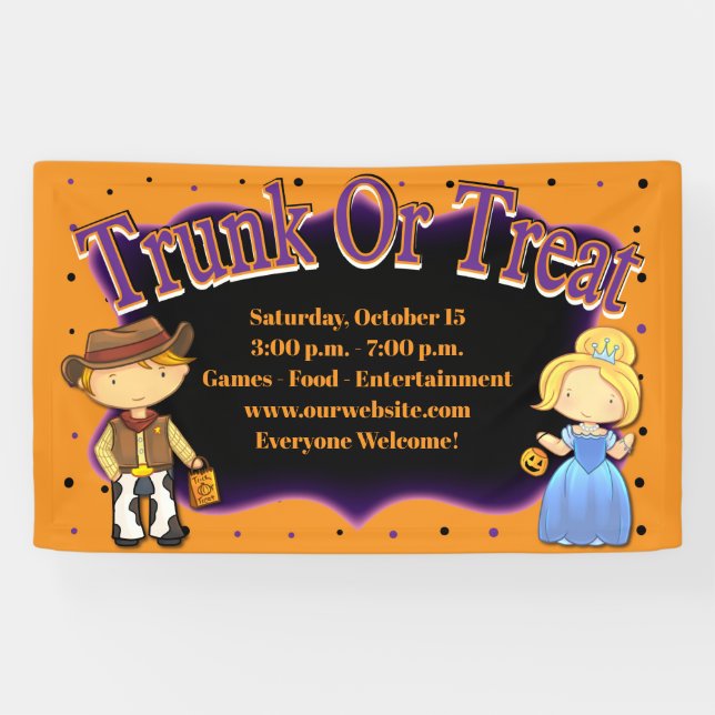 Banderoles Trick mignon Trunk ou Treat (Horizontal)