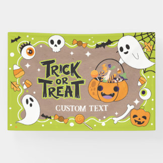 Banderoles Trick or Treat Halloween craft party banner