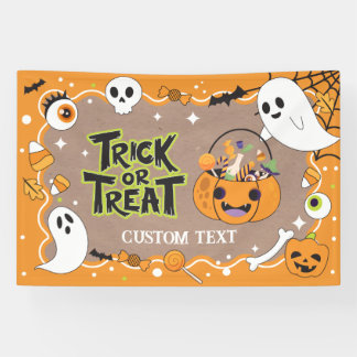Banderoles Trick or Treat Halloween craft party banner