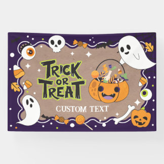 Banderoles Trick or Treat Halloween craft party banner