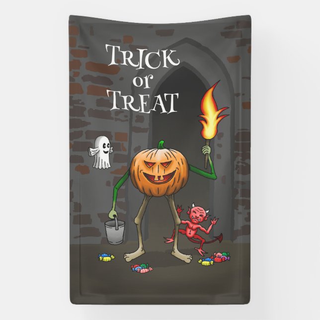 Banderoles Trick ou Treat Halloween (Verticale)
