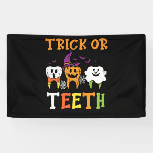 Banderoles Tricoter Ou Dents Dental Halloween Traiter Dentist