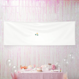 Banderoles trois fleurs aux pétales verts et oranges