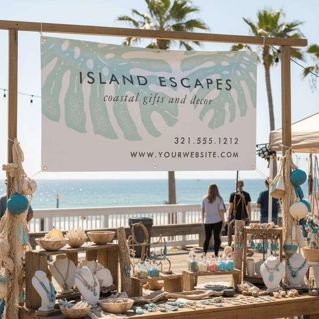 Banderoles Tropical Botanical Monstera Leaf Business (Créateur téléchargé)