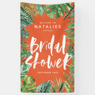 Banderoles Tropical feuille de palme script nuptiale virtuell