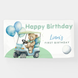 Banderoles Trou Dans Un Garçon De Golf Premier Anniversaire B