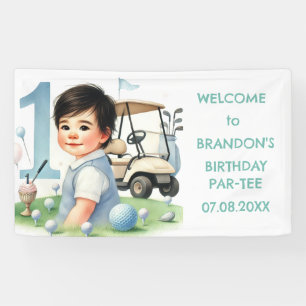 Banderoles Trou en un 1er anniversaire Boy Golf Par tee