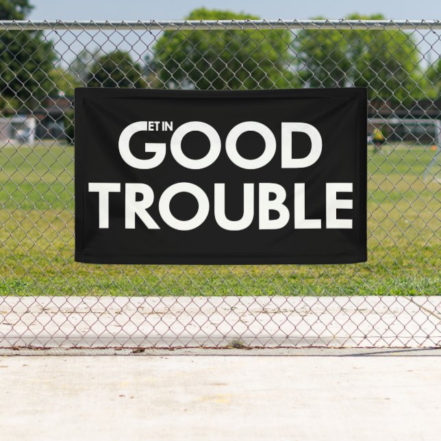Banderoles Trouble Nécessaire Trouble John Lewis (En situation)