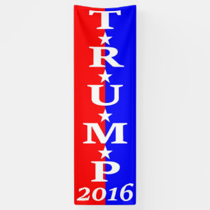 Banderoles TRUMP 2016 - Rouge, Blanc et Bleu