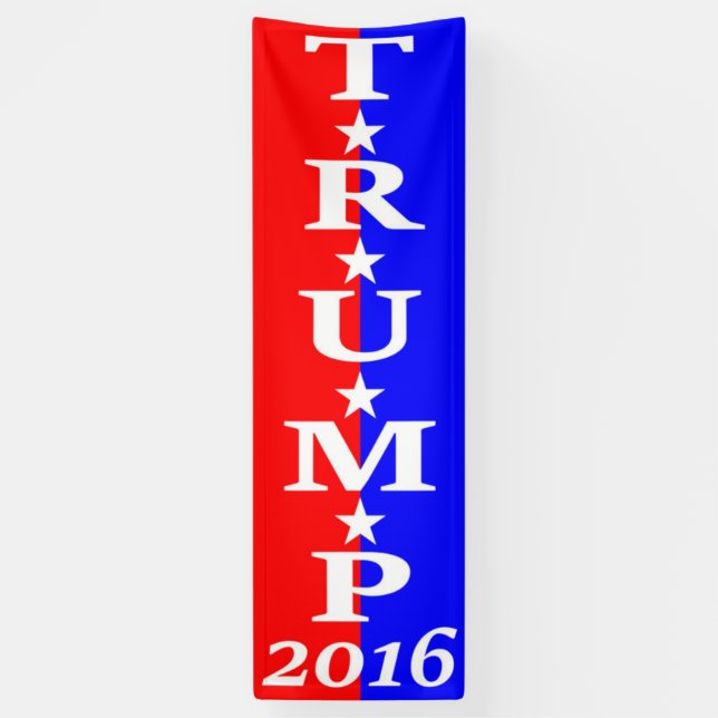 Banderoles TRUMP 2016 - Rouge, Blanc et Bleu (Vertical)