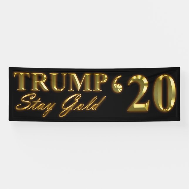 Banderoles TRUMP 2020 - Stay Gold (Horizontal)