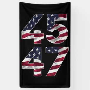 Banderoles Trump 2024 45 47 Vintage États-Unis
