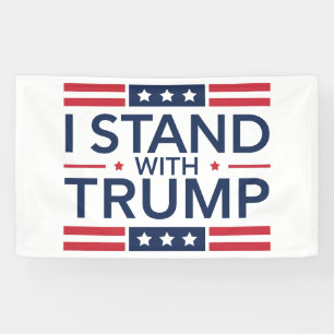 Banderoles Trump 2024 Je me tiens avec Trump soutien au prési