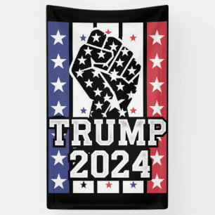 Banderoles Trump 2024 Poing hors-la-loi Hillbilly J.D.Vance 2