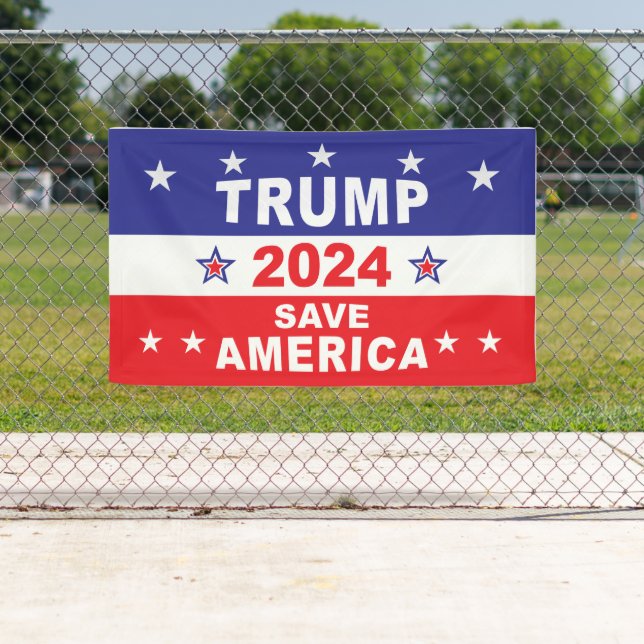 BANDEROLES TRUMP 2024 SAVE AMERICA (En situation)