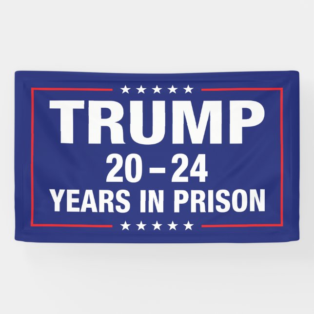 Banderoles Trump 20 - 24 ans en prison - drôle anti-trompe (Horizontal)
