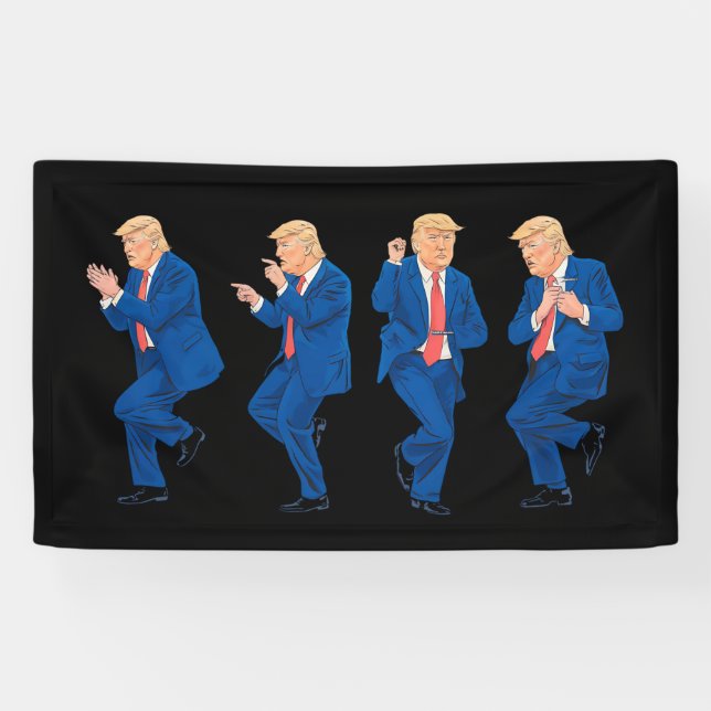 Banderoles Trump 45 47 Danser Danser Danser Président des Éta (Horizontal)