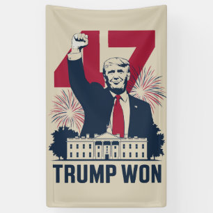 Banderoles Trump a encore gagné élection 2024 président 47e