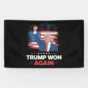 Banderoles Trump a encore gagné Président 47 USA Vintage
