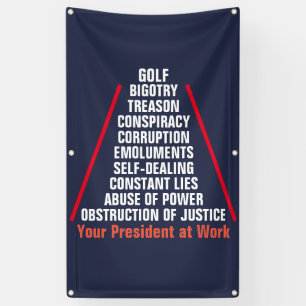 Banderoles Trump : Collusion de trahison et corruption