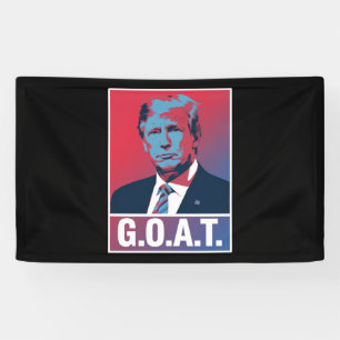 Banderoles Trump GOAT Election 2024 Vintage républicain