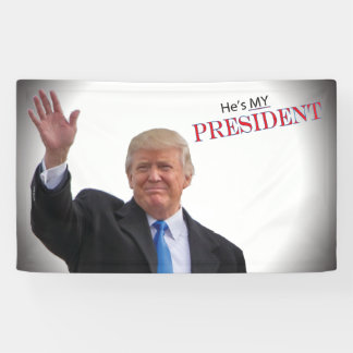 Banderoles Trump He's My President 🤍  ️ 🧡 Patriotique USA