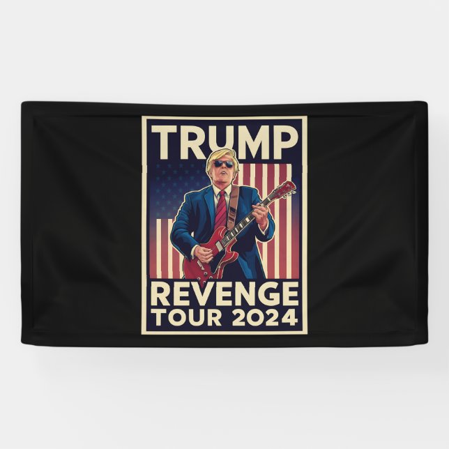 Banderoles Trump Revenge Tour 2024 Élections politiques 2024 (Horizontal)