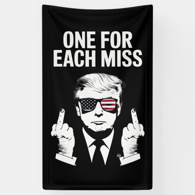 Banderoles Trump un pour chaque erreur (Vertical)