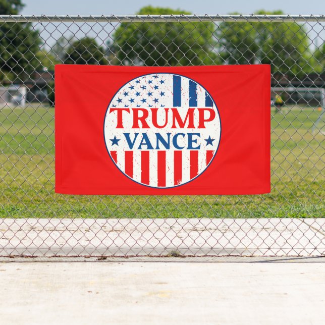 Banderoles Trump Vance (En situation)