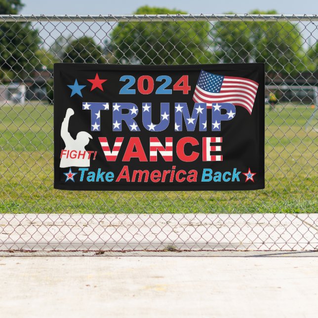BANDEROLES TRUMP VANCE 2024 (En situation)
