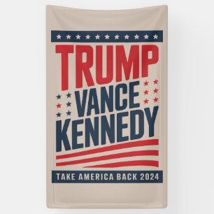 Banderoles Trump Vance Kennedy Reprendre l'Amérique 2024