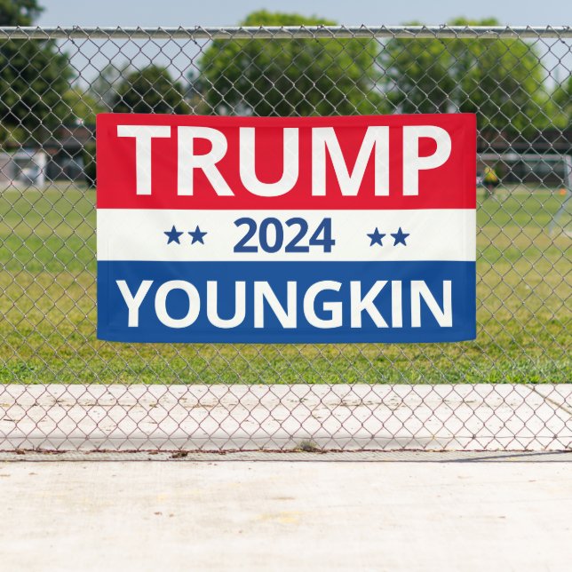 Banderoles Trump Youngkin 2024 (En situation)