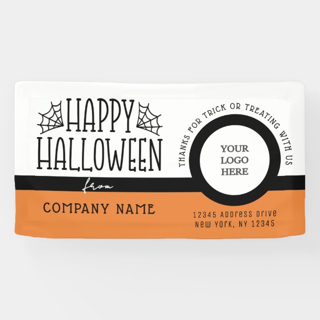 Banderoles Trunk or Treat Modern Halloween Logo d'affaires (Horizontal)