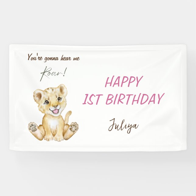 Banderoles Tu vas m'entendre hurler rose Anniversaire (Horizontal)