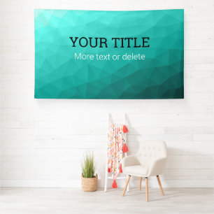 Banderoles Turquoise sarcelle géométrique maille Triangle tex