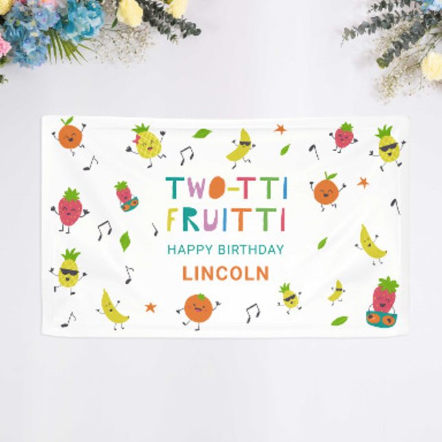Banderoles Tutti Fruitti Anniversaire Personnalisé Fruits Mig (Créateur téléchargé)