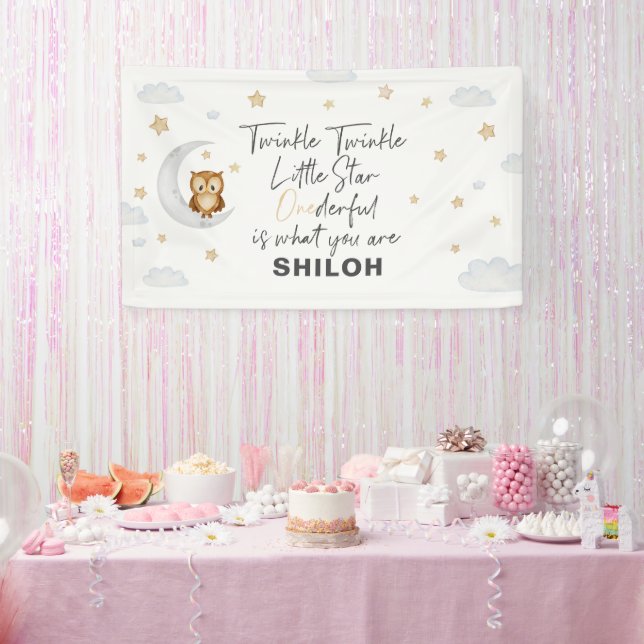 Banderoles Twinkle Little Star 1er anniversaire (Fête)