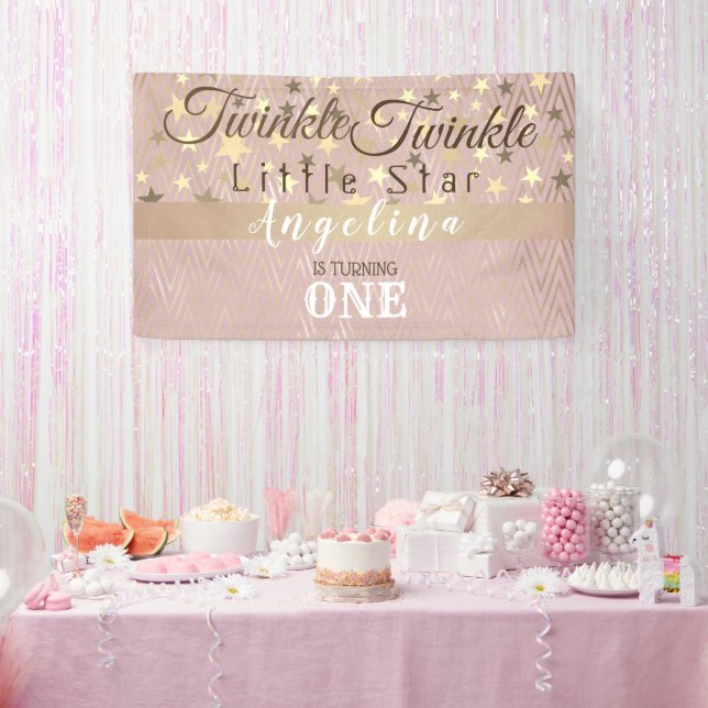 Banderoles Twinkle Little Star 1er anniversaire (Fête)