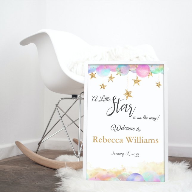 Banderoles Twinkle Little Star Rainbow Bubbles Baby shower (Créateur téléchargé)