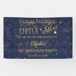 Banderoles Twinkle Twinkle Little Star Boy 1er anniversaire