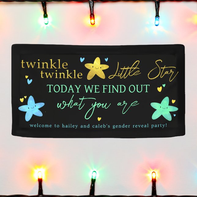 Banderoles Twinkle Twinkle Little Star Genre Reveal (Créateur téléchargé)