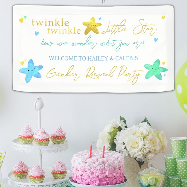 Banderoles Twinkle Twinkle Little Star Genre Reveal (Créateur téléchargé)