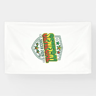 Banderoles Typographie de pays audacieux Football Sénégal 202