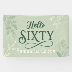 Banderoles typographie minimaliste moderne élégant 60e annive