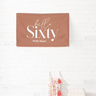 Banderoles Typographie minimaliste moderne simple 60e anniver