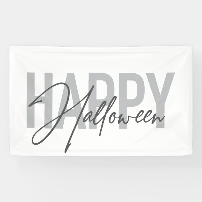 Banderoles Typographie moderne, simple, cool de Happy Hallowe (Horizontal)