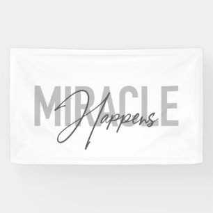 Banderoles Typographie moderne, simple, cool Miracle Happings